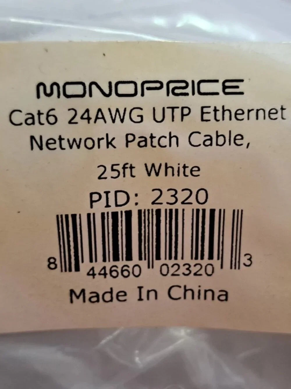 Monoprice 25ft 24awg